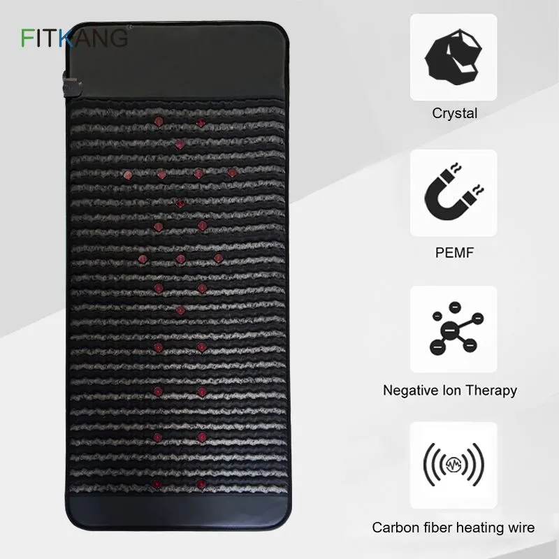 black and white crystal photon lamp massage PEMF mat