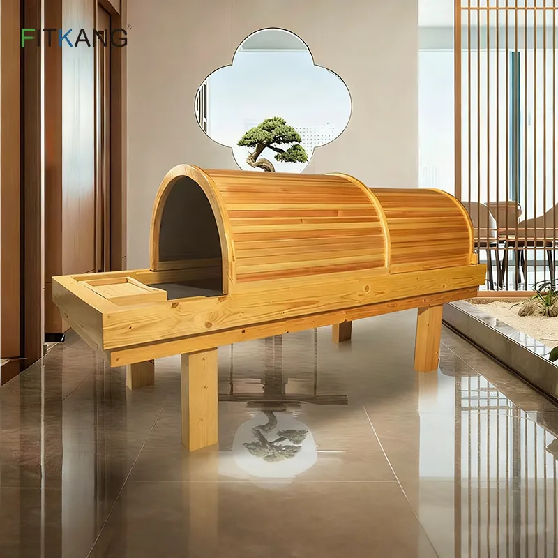 Wooden sauna dome cabin